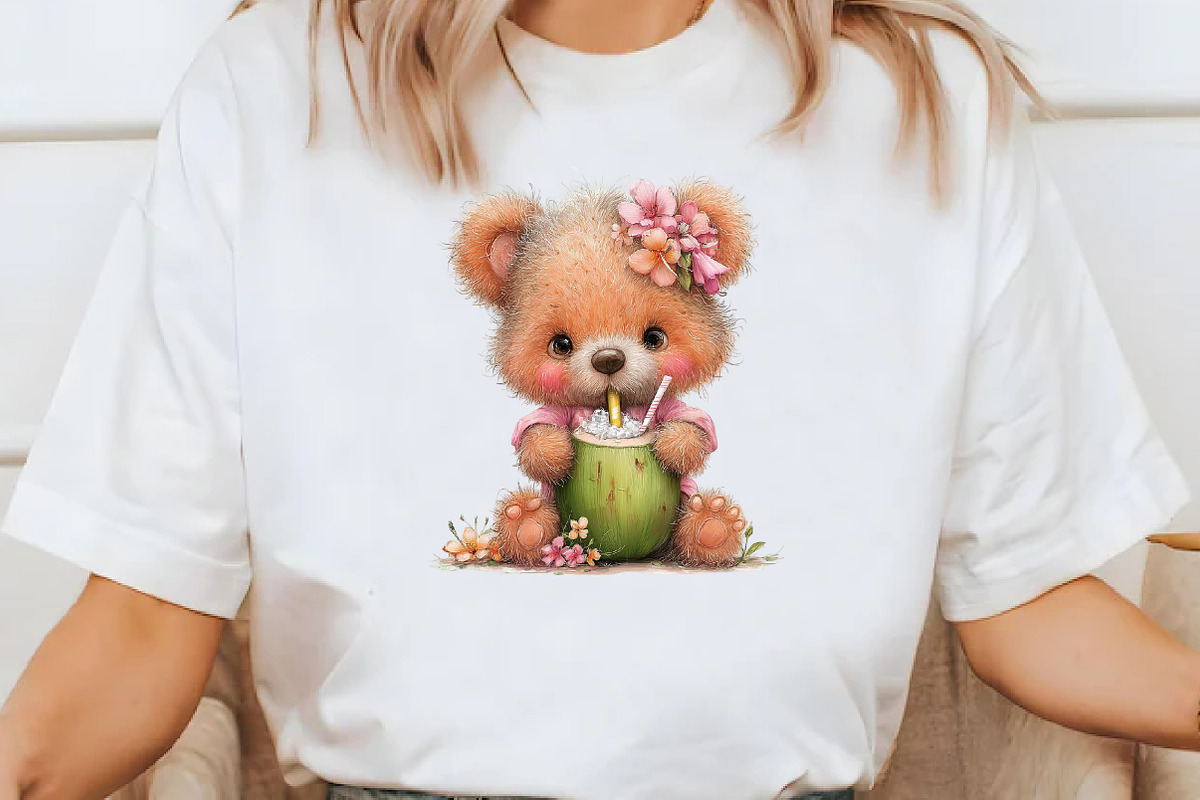 Whimsical Summer Bear Clipart, an Illustration by Designworld (Photo 7 of 8)