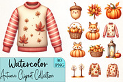 Autumn Clipart Collection, an Illustration by CrexoraLab (Thumbnail 5 of 5)