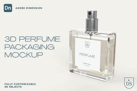 3D Perfume Packaging Mockup