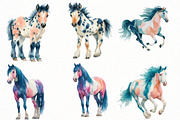 Watercolor Spring Horse clipart, an Illustration by Designworld (Thumbnail 2 of 6)