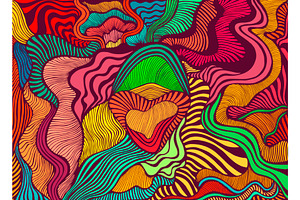 Motley abstract lines art ornament