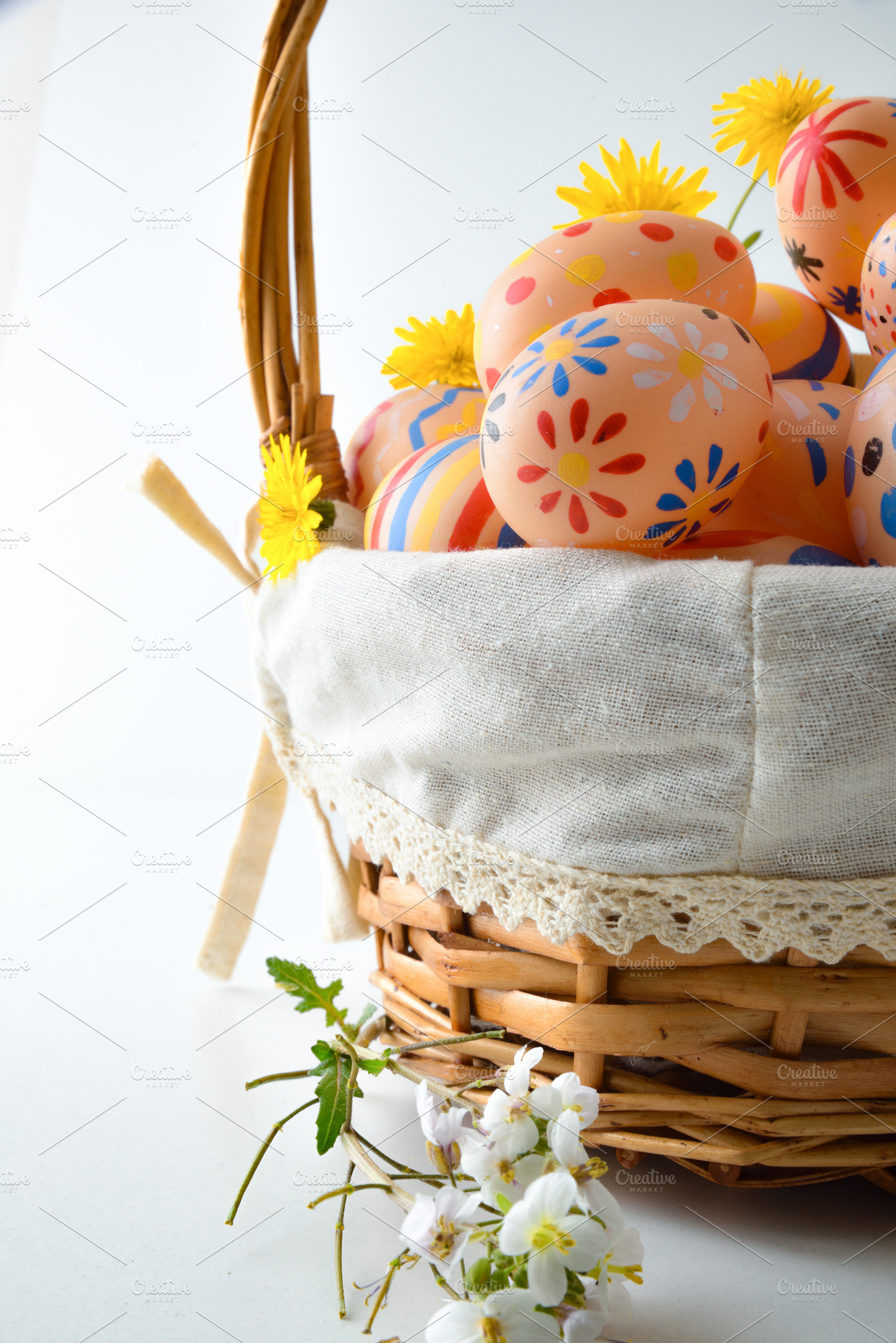 Close-Up of Hand-Painted Easter Eggs, a Holiday Photo by Davizro's Market