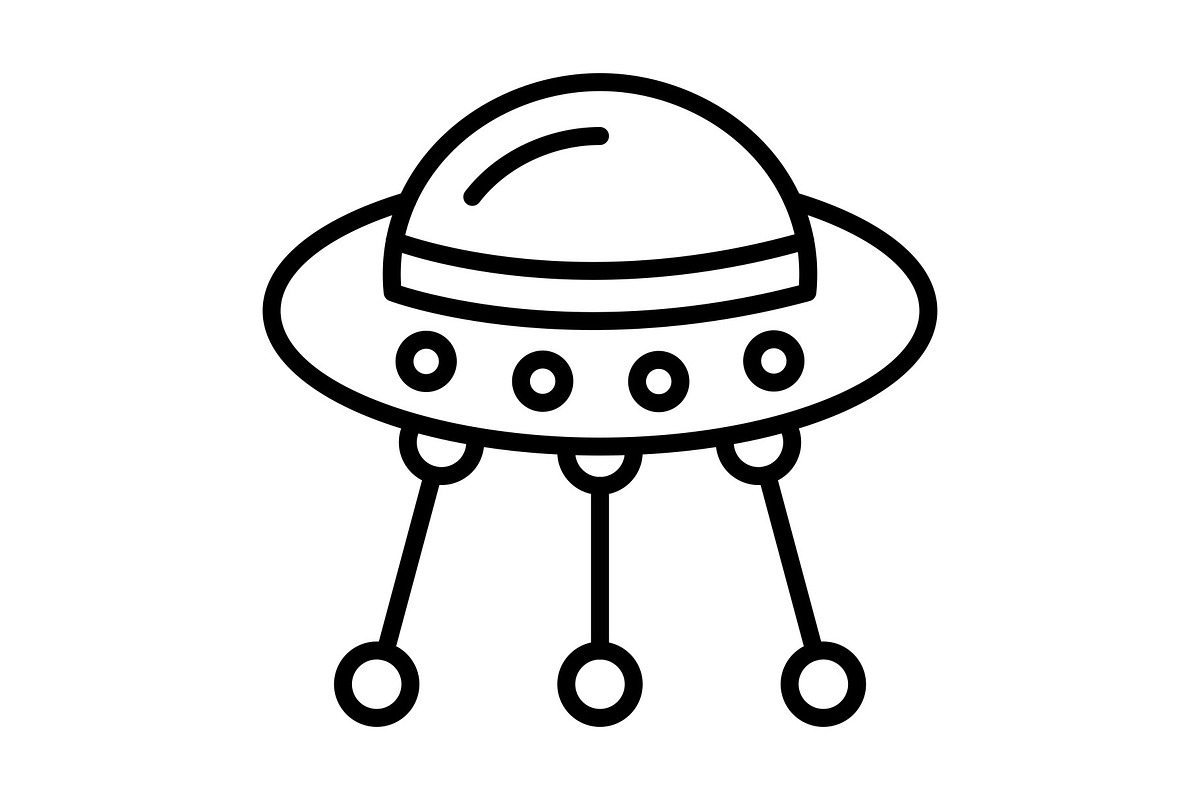 Ufo Line Icon, an Icon by Pexelpy