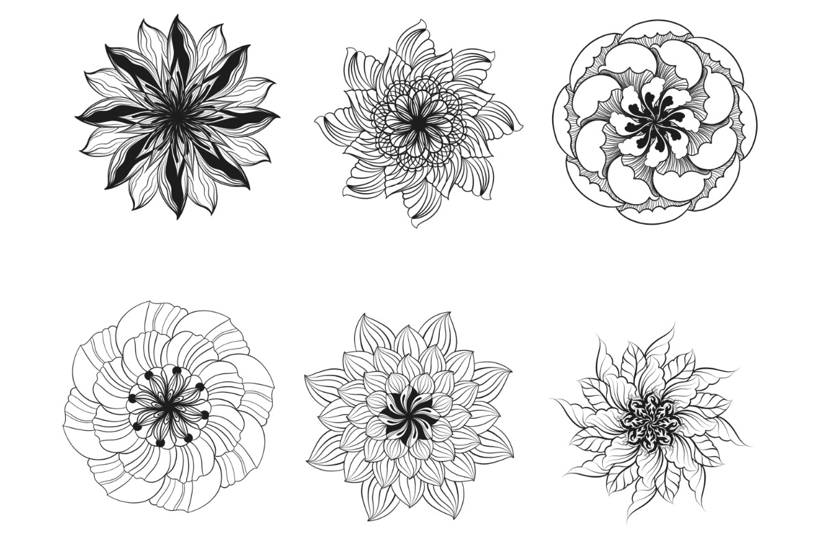 Floral Mandala Flower Set 1, a Brush Add-On by Disasterology Ink (Photo 10 of 10)