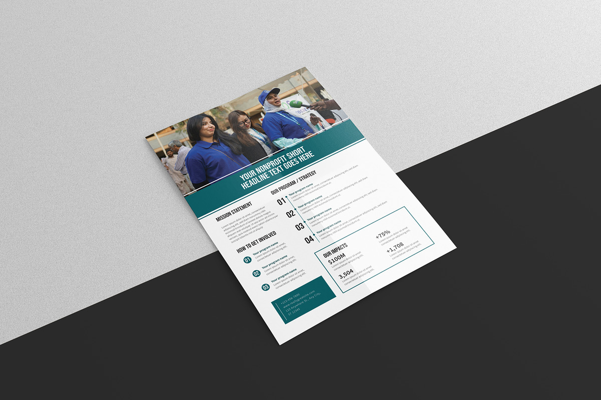 Nonprofit Organization Flyer, a Flyer Template by SmmrDesign (Photo 4 of 4)