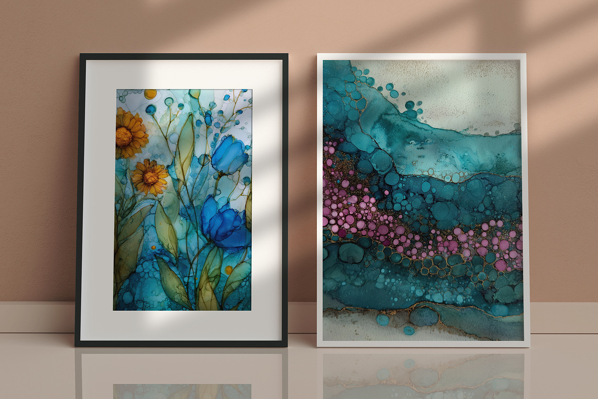 Modern Alcohol Ink Illustration, a Decorative Illustration by Housui Patterns (Photo 3 of 9)