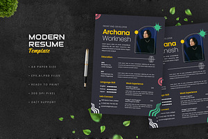 Modern Tema Y2K Resume, a Resume Template by Esensifiksi.studio