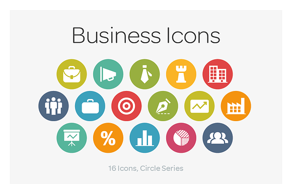 Circle Icons Business