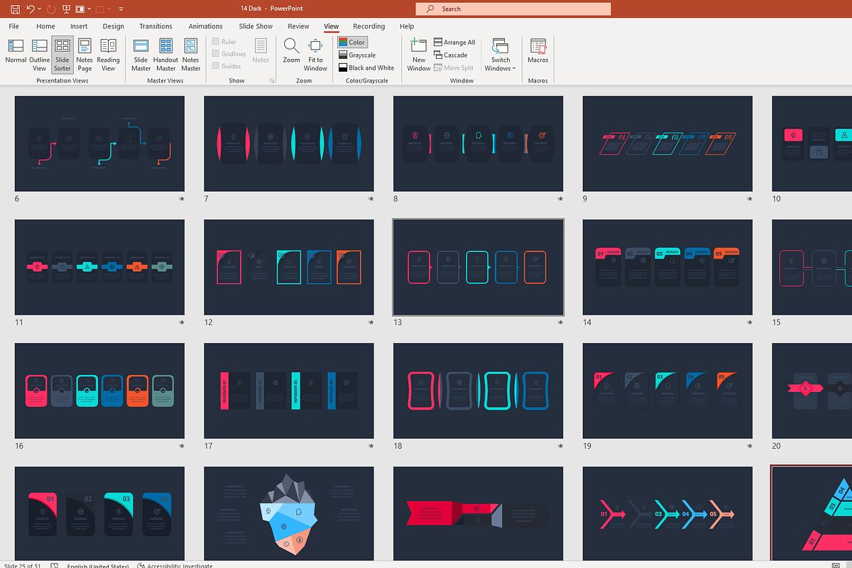 Vision Flow PowerPoint Template, a Presentation Template by Infographics project (Photo 10 of 13)