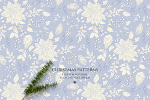 Christmas Vector Seamless Patterns