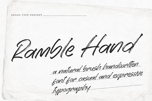 Ramble Hand - Brush Handwritten Font