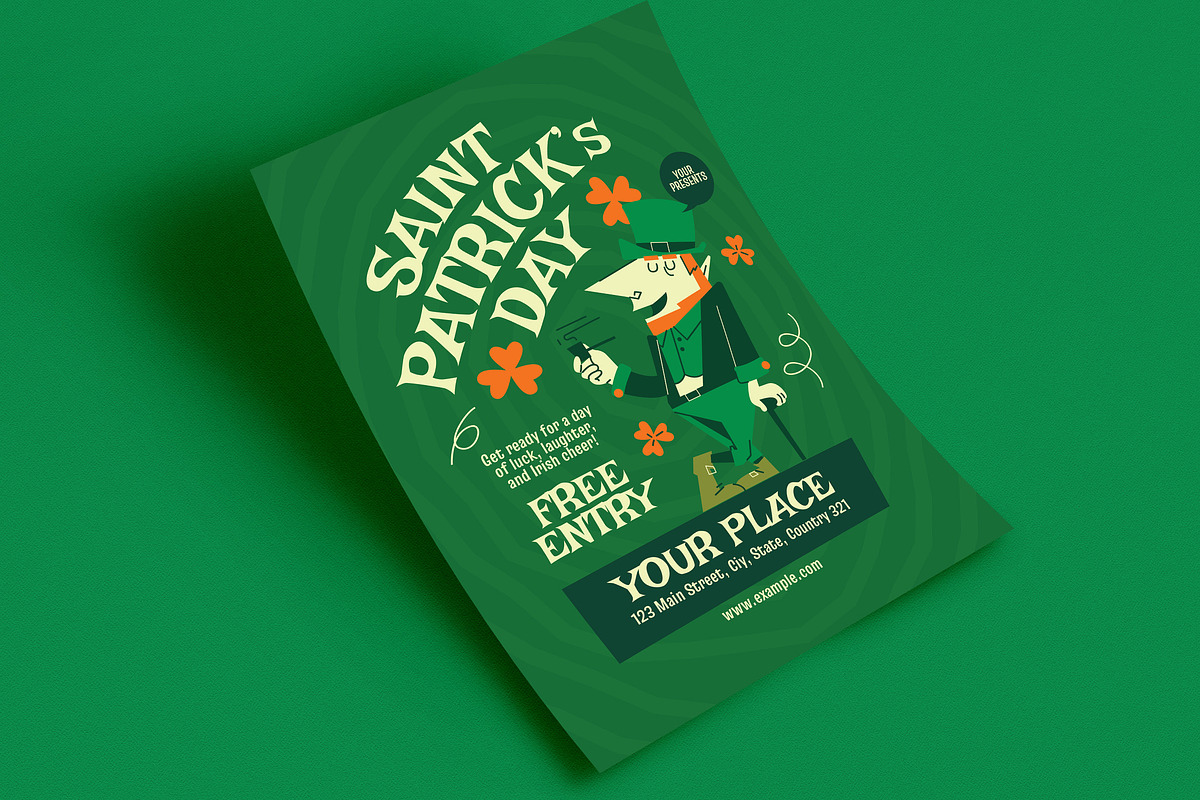 Retro Saint Patrick's Day Flyer, a Flyer Template by Guuver (Photo 3 of 3)