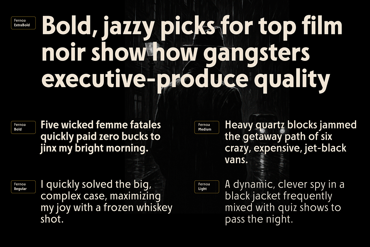 FERNOA - Dramatic Sans Serif Family, a Sans Serif Font by Nasir Udin (Photo 14 of 14)