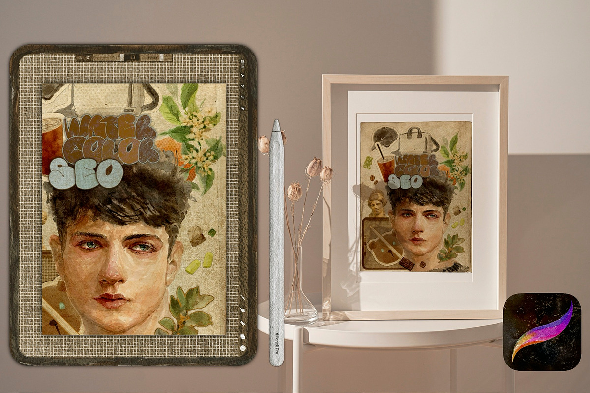 Authentic WATERCOLOR BRUSHES by Seo, a Brushes & More by Illustration by Seo (Photo 2 of 33)