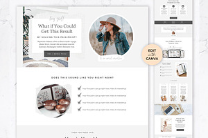 Sales Page Template For Canva Linen