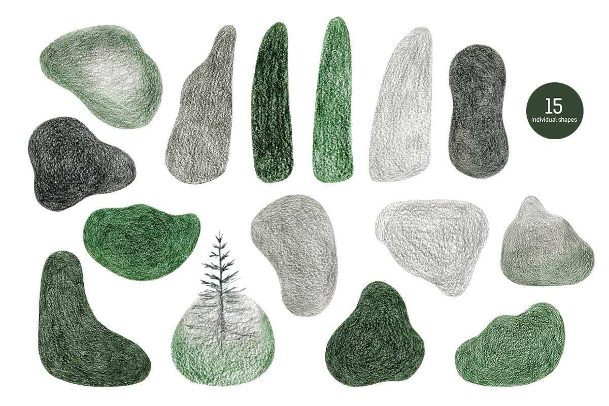 Misty Forest. Abstract collection, an Object Graphic by KatsiarynaKa (Photo 2 of 15)
