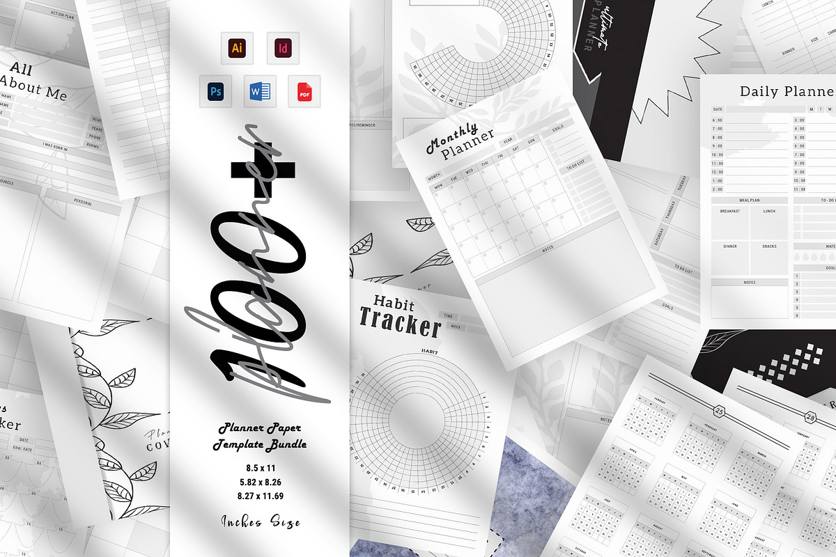 Ultimate Planner Bundle Pack Vol.98, a Stationery Template by MNT-Creator (Photo 1 of 10)