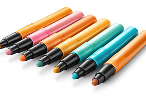 Colorful array of markers for creative projects, an Abstract Photo by AlyaAnd