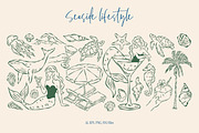 Seaside Lifestyle Illustrations, an Object Graphic by DesignThatMatters (Thumbnail 9 of 15)