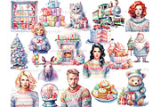 Pastel Christmas PNG | Xmas Clipart, a Person Illustration by GlamArtZhanna (Thumbnail 2 of 5)
