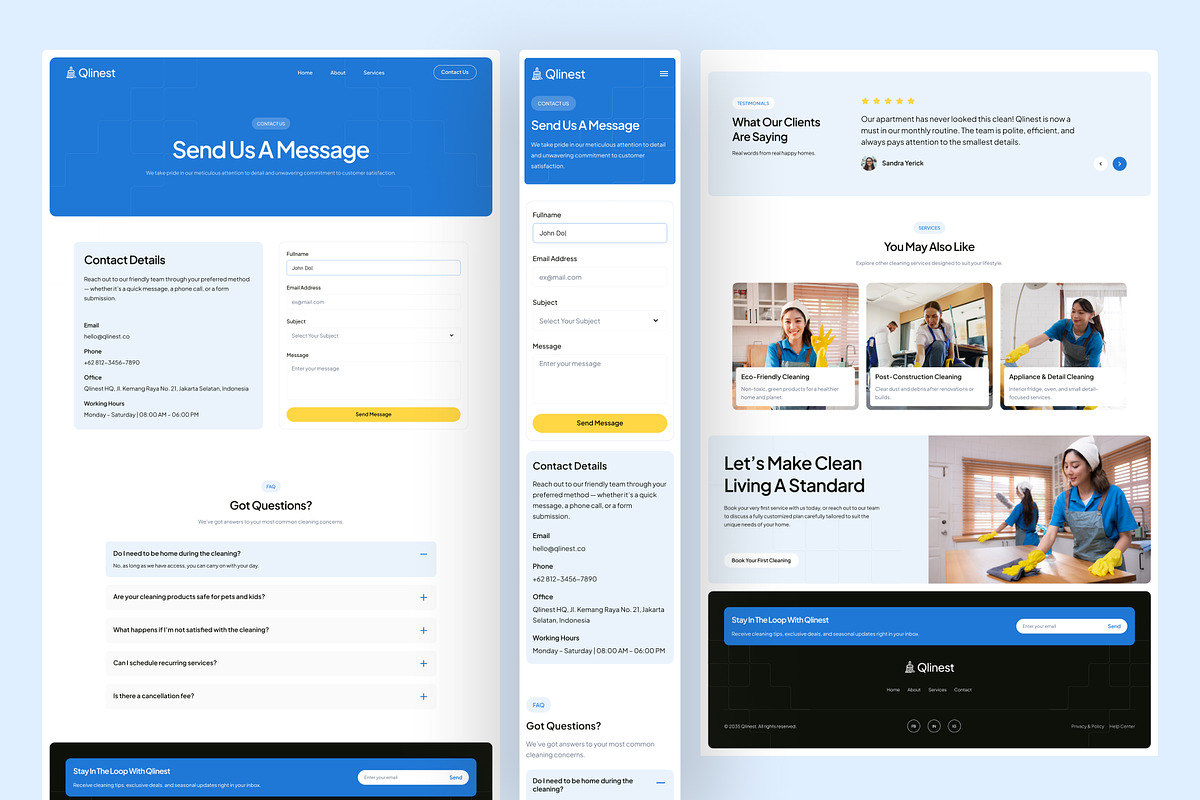 Home Cleaning Service Web UI Figma, an UI Kit Template by peterdraw (Photo 2 of 7)