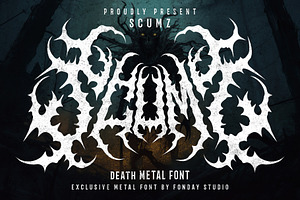 SCUMZ – Death Metal Font