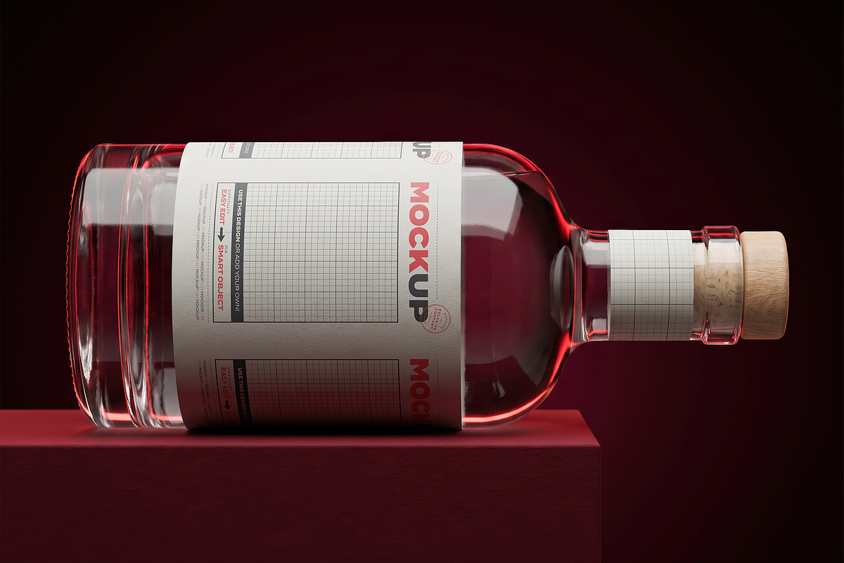 Spirit Bottle Label Mockups, a Packaging Mockup by Luuqas Design (Photo 4 of 4)