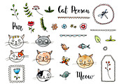 'Cat Person' hand drawn set, a Graphic by Cheeba Ribba Designs (Thumbnail 2 of 2)