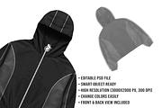 Windbreaker Jacket Mockup PSD, a Hoody Mockup by std.badboy (Thumbnail 3 of 4)