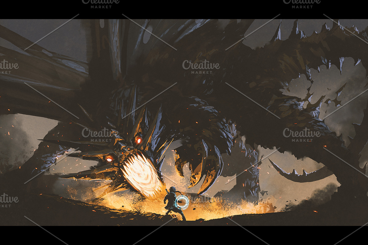 Fantasy dragon illustration set, an Illustration by Grandfailure (Photo 6 of 6)