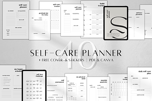 Self-Care Planner Printable Canva