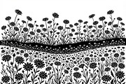 60 Daisy Flower Field Silhouette, a Seasonal Illustration by Amazin_art (Thumbnail 14 of 22)