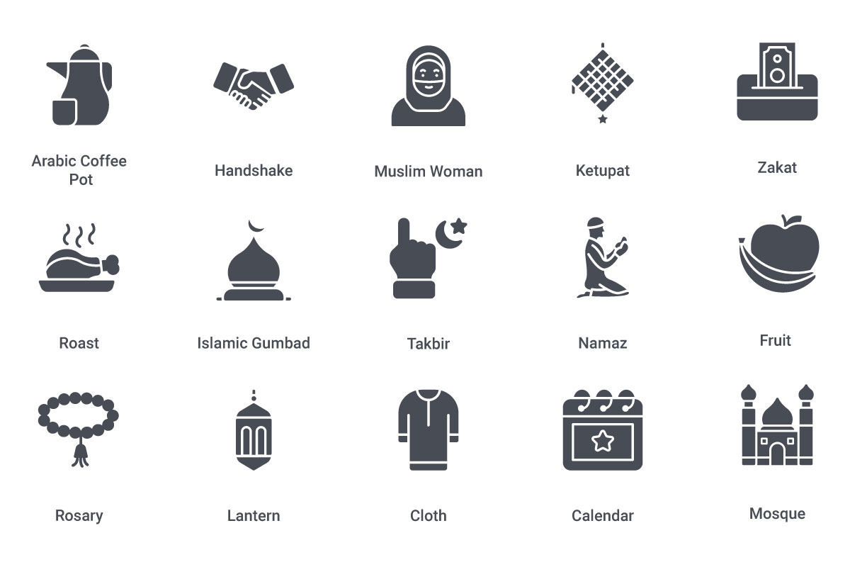 Ramadan Kareem Glyph, an Outline Icon by Color Cubes (Photo 4 of 6)