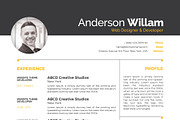Resume CV with Word & PPT, a Resume Template by Design'sTRIBE (Thumbnail 4 of 5)