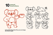 Mascot logo & coffee shop line art, a Graphic by Heartwarming Art (Thumbnail 4 of 12)