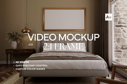Frame Video Mockup Classic Room AE