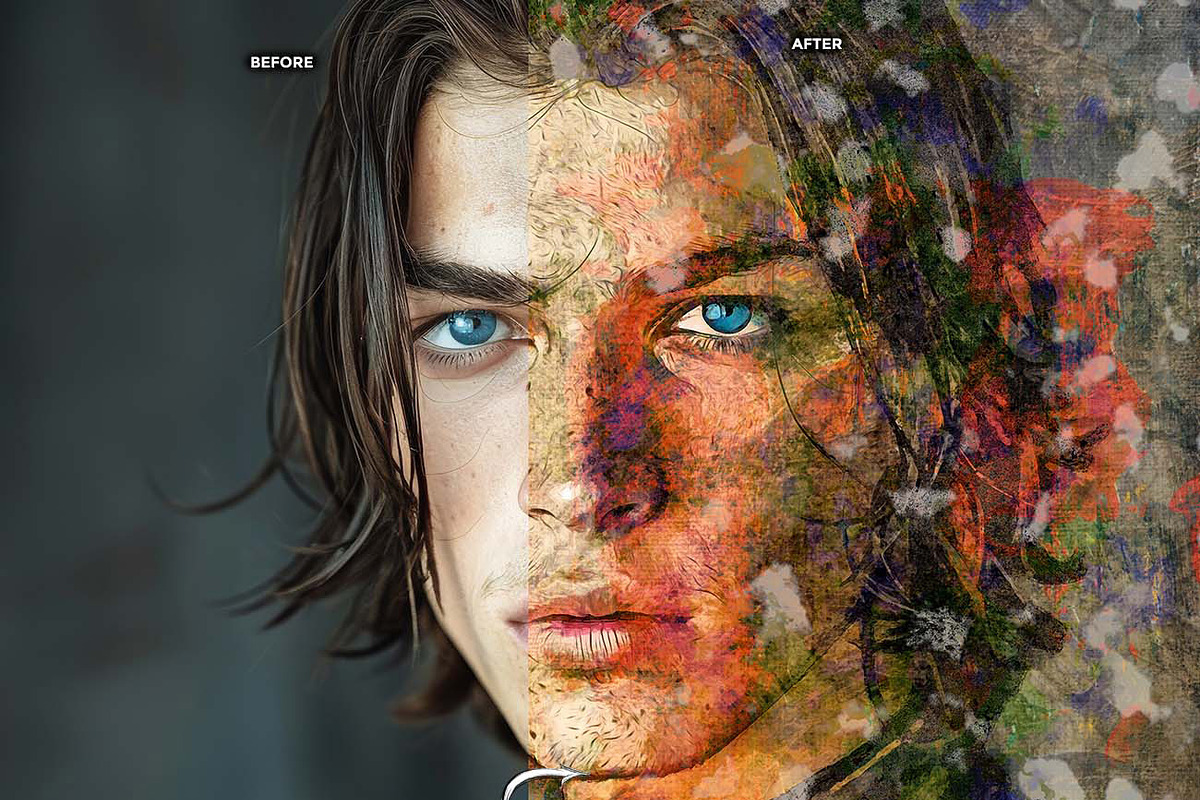 REAL PAINT ARTIST FX Ps Action, an Action Add-On by Studio Retouch (Photo 3 of 11)