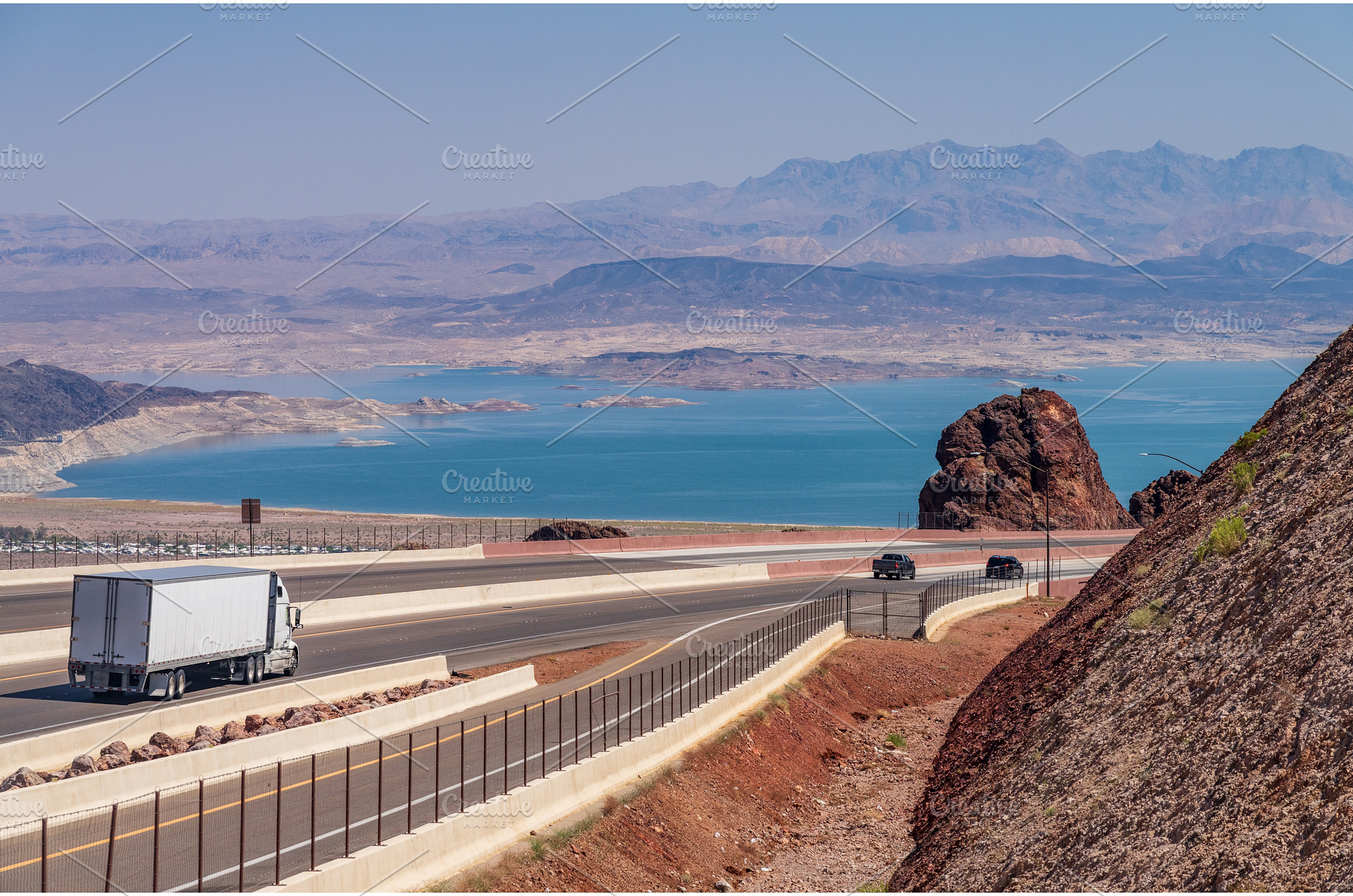 View of the I11 interstate down the, an Architecture Photo by Backyard Stock