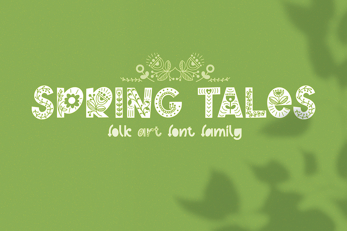 Spring Tales | Folk Art Font, a Symbol Font by Kandella's Art (Photo 1 of 15)
