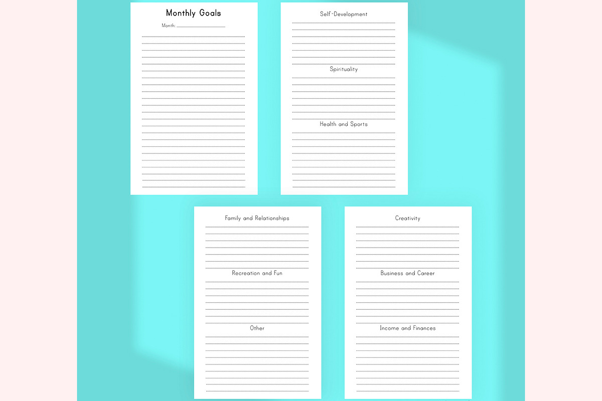 Goals Planner for Mini Happy PDF, a Stationery Template by EasyLifePlanners (Photo 6 of 7)