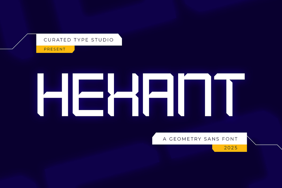 Hexant - Geometry Sans Font, a Sans Serif Font by CuratedType Studio (Photo 1 of 10)