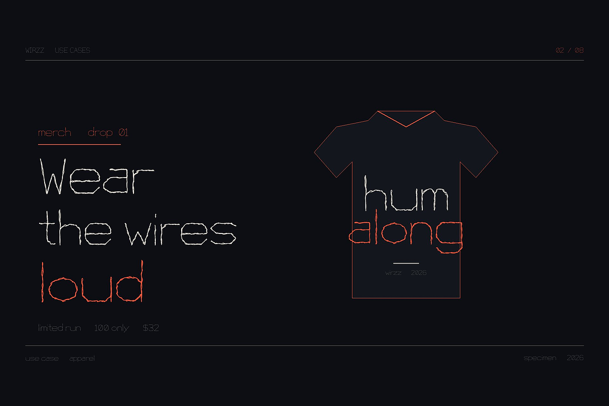 Wirzz — Constellation Display Typefa, a Handwritten Font by Lettra Studio (Photo 7 of 14)