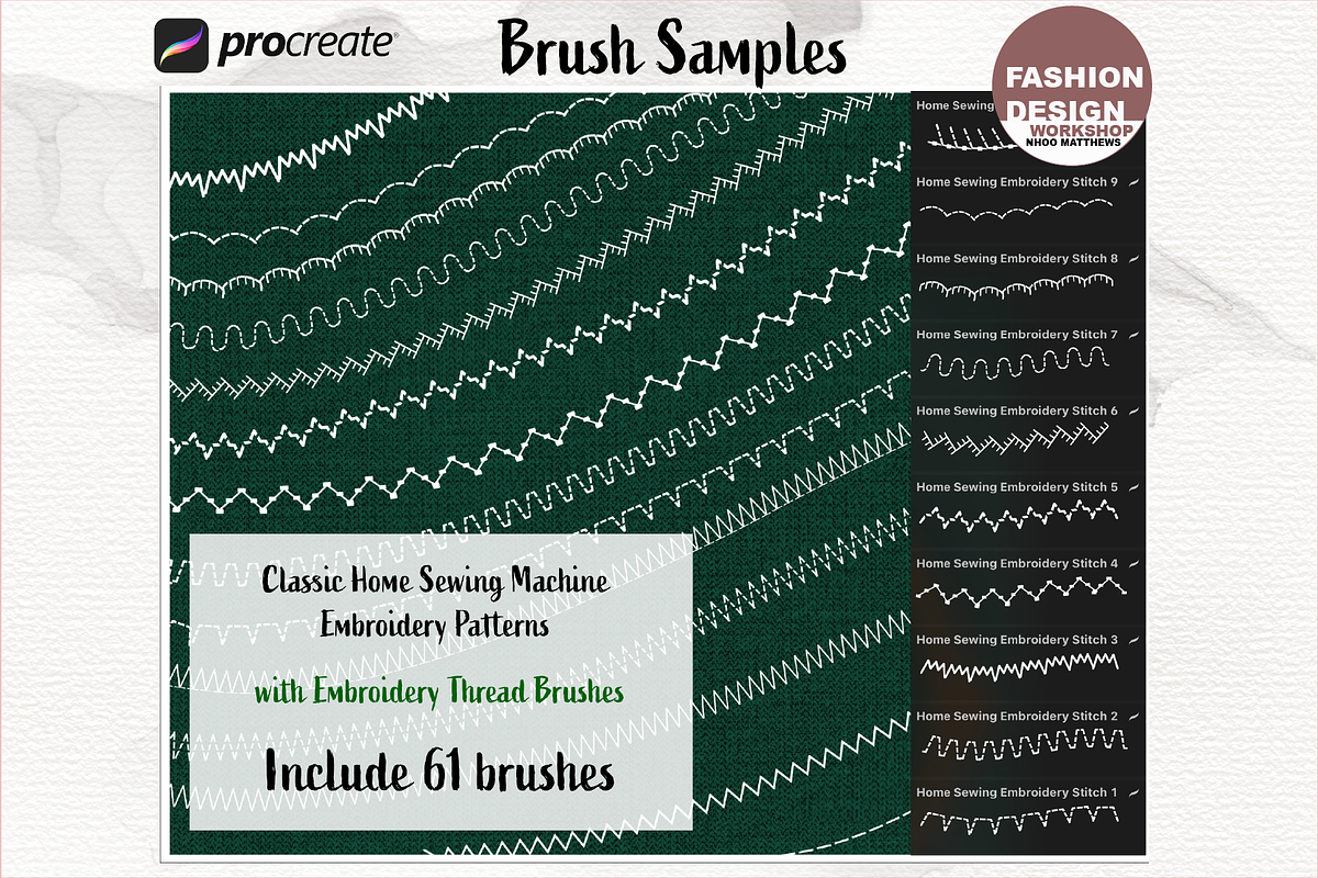 61 Home Embroidery Stitch Brushes, a Brush Add-On by Fashion Workshop Bkk (Photo 5 of 13)
