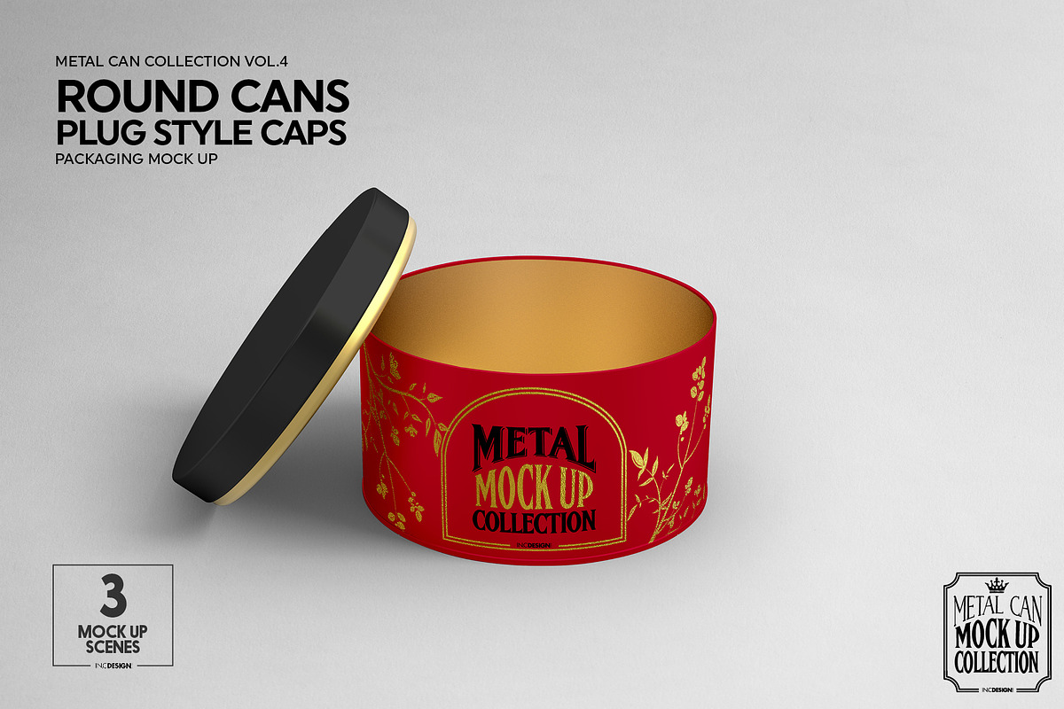 Round Cans Plug Metal Cap Mockup, a Cups & Container Mockup by INCDesign (Photo 8 of 11)