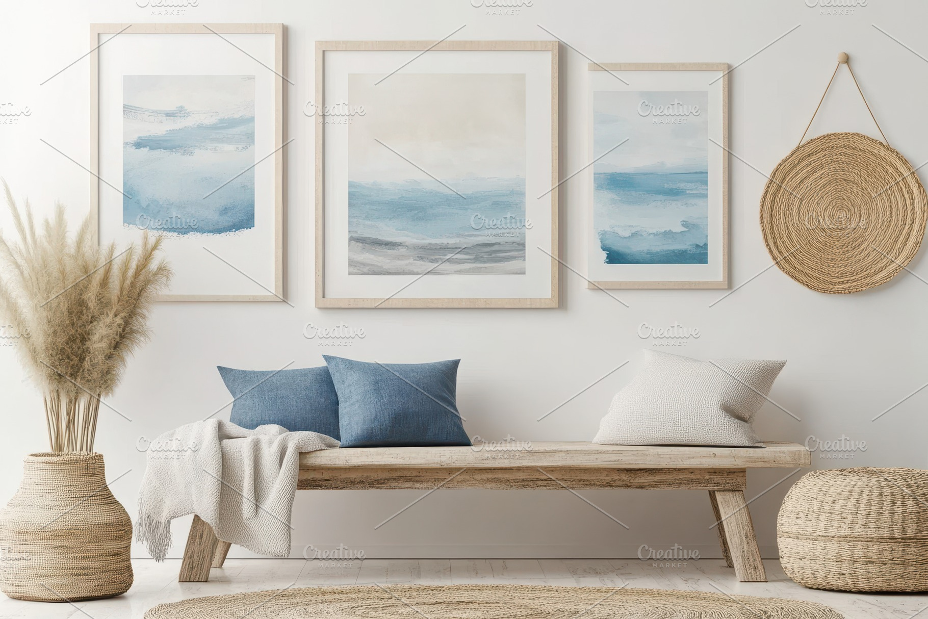 Blank picture frame mockup displayed, a Photo by Pavel_design