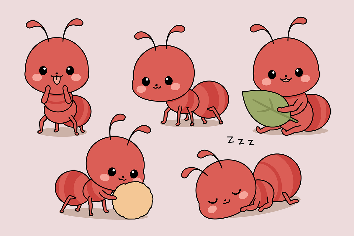 Red Ant Mascot Character Set, an Animal Illustration by Artpon Illustration (Photo 2 of 3)