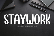 Staywork | Script Font, a Script Font by Scratchones (Thumbnail 1 of 8)