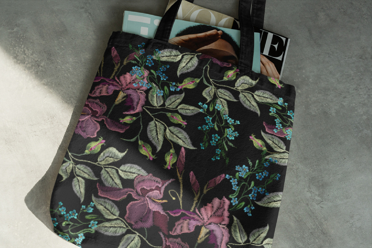 Spring purple irises pattern, a Pattern Graphic by Matrioshka (Photo 4 of 6)