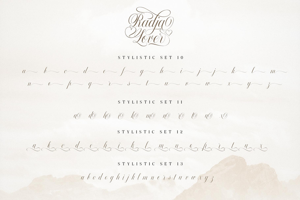 Radja Lover Script, a Script Font by alit design (Photo 11 of 20)