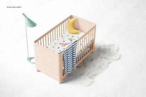 Fitted Crib Sheet Adds Mockup Set